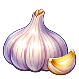 a head of garlic and one clove