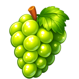 a bunch of green grapes