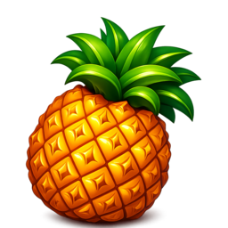 a whole pineapple with green leaves