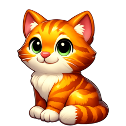 an orange cat sitting
