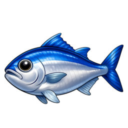 a silver and blue fish