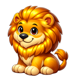 a lion with a big golden mane