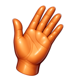 an open hand waving hello