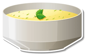 a bowl of soup (uncountable nouns)