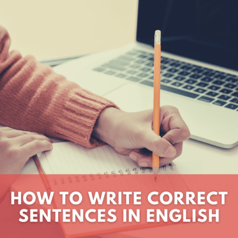 how to write correct sentences in English